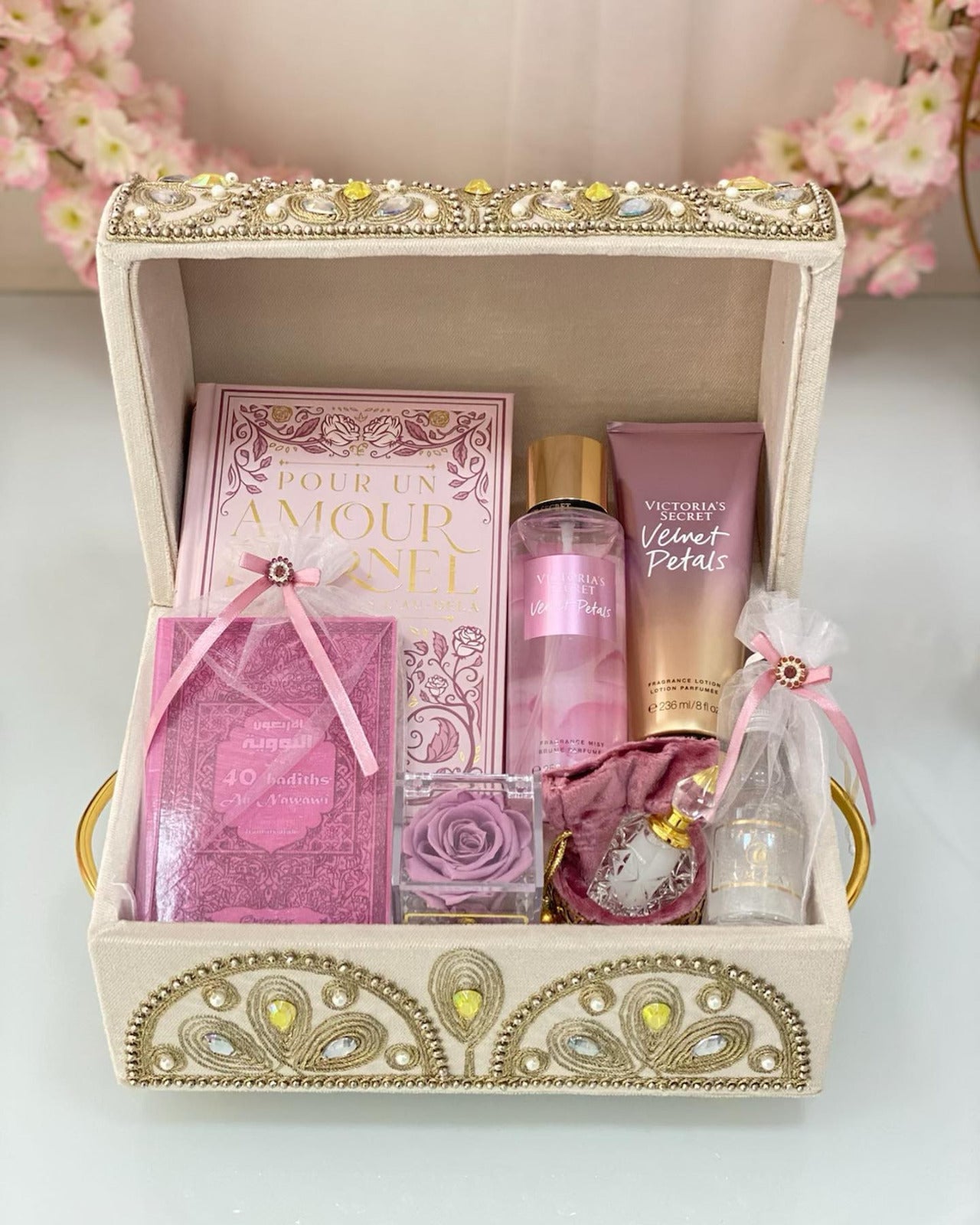 Coffret femme or et rose